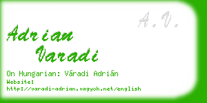 adrian varadi business card